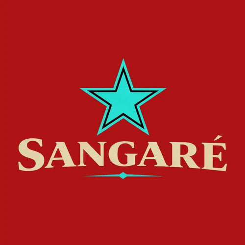 Ibrahim Sangaré Logo Men's T-Shirt – red close-up detail shot of the Ibrahim Sangaré Players Couture logo design
