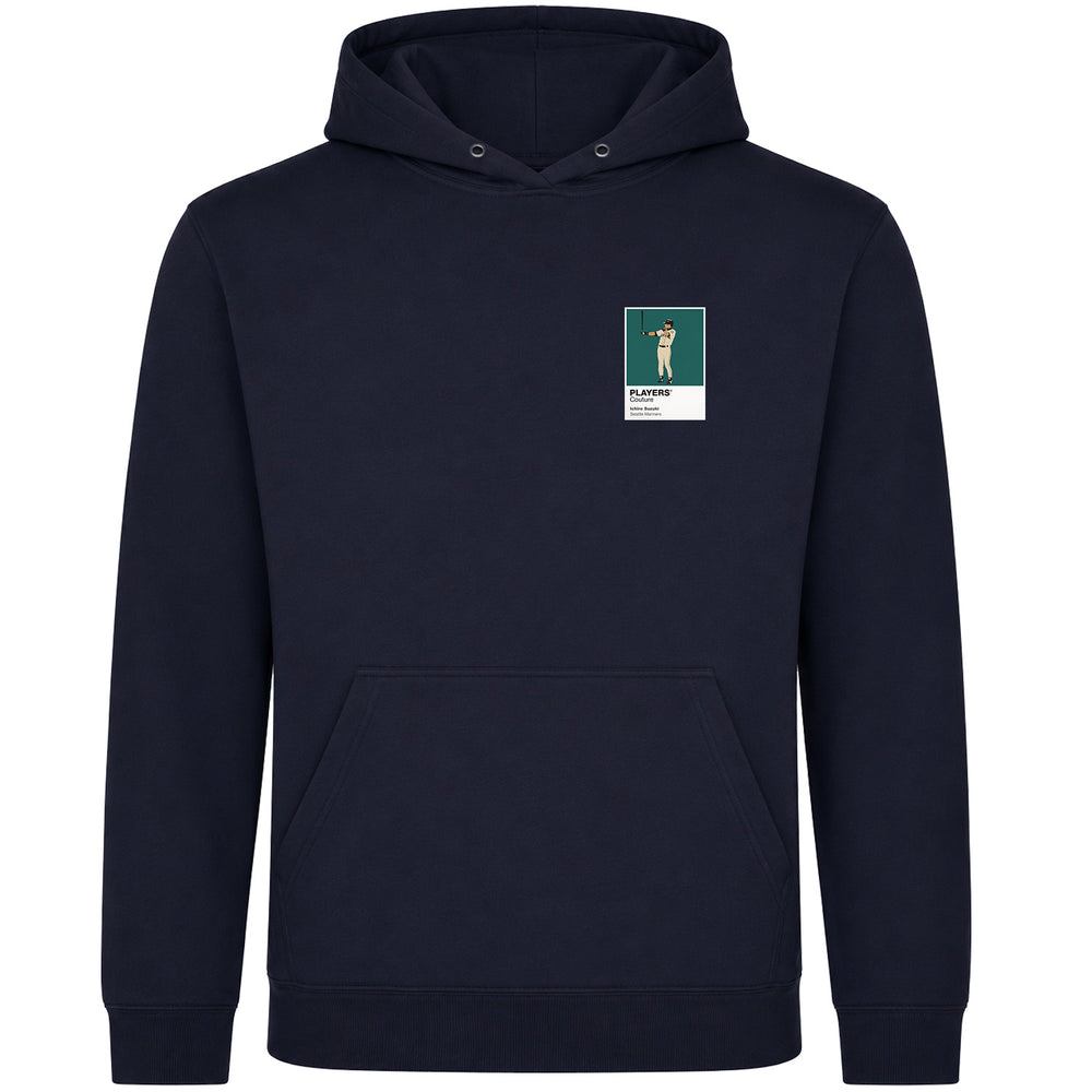 Ichiro Suzuki Mariners Baseball Icon Frame Men's Hoodie - Navy