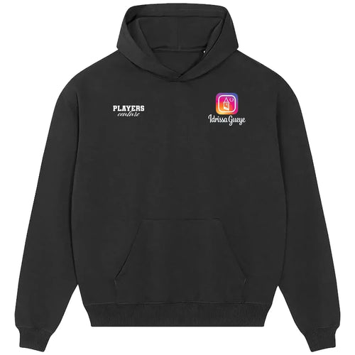 Idrissa Gueye hoodie – black men's hoodie featuring the Idrissa Gueye Players Couture logo