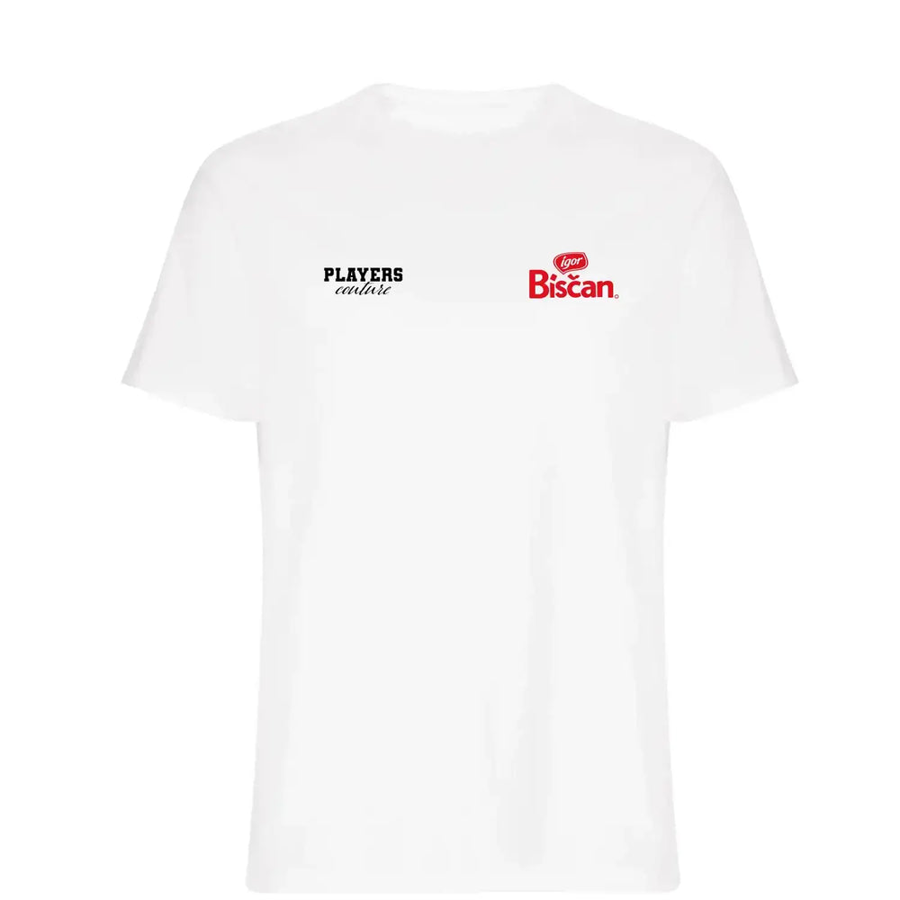 Igor Biscan Logo Players Couture Mens T-Shirt - White / S | Croatia, Dinamo Zagreb, Fashion Collection, Football, Glasgow Rangers, Liverpool, Men's, Panathinaikos, T-Shirts, Volume 1