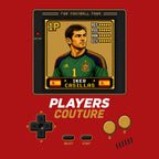 Iker Casillas 1P 8-Bit hoodie retro gaming design by Players Couture