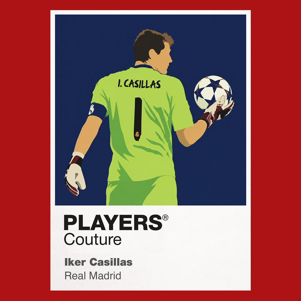 Iker Casillas Real Madrid Icon Frame Men's Hoodie — Red Artwork