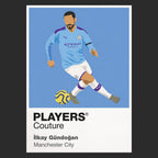 İlkay Gündoğan Manchester City black Icon Frame artwork detail
