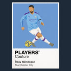 İlkay Gündoğan Manchester City navy Icon Frame artwork detail