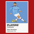 İlkay Gündoğan Manchester City red Icon Frame artwork detail