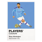 İlkay Gündoğan Manchester City white Icon Frame artwork detail
