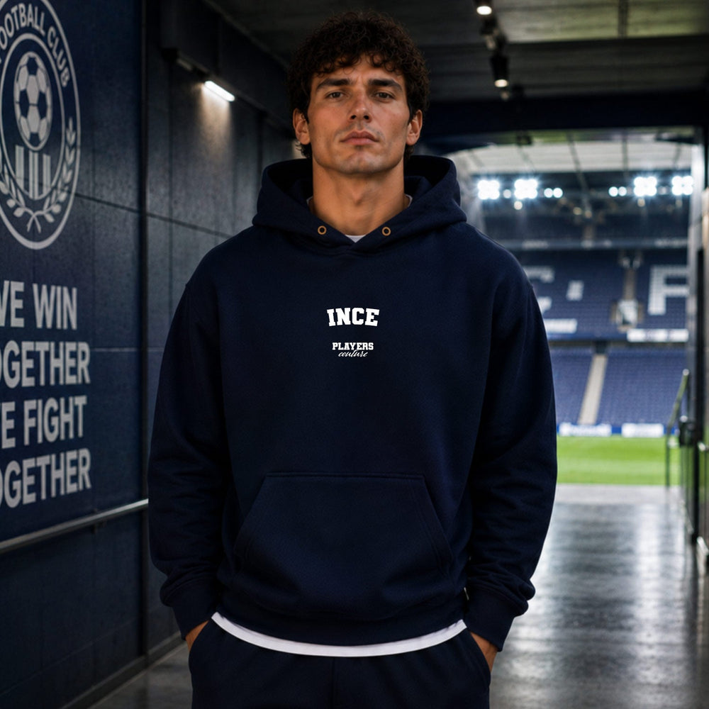 ince name-print hoodie - navy