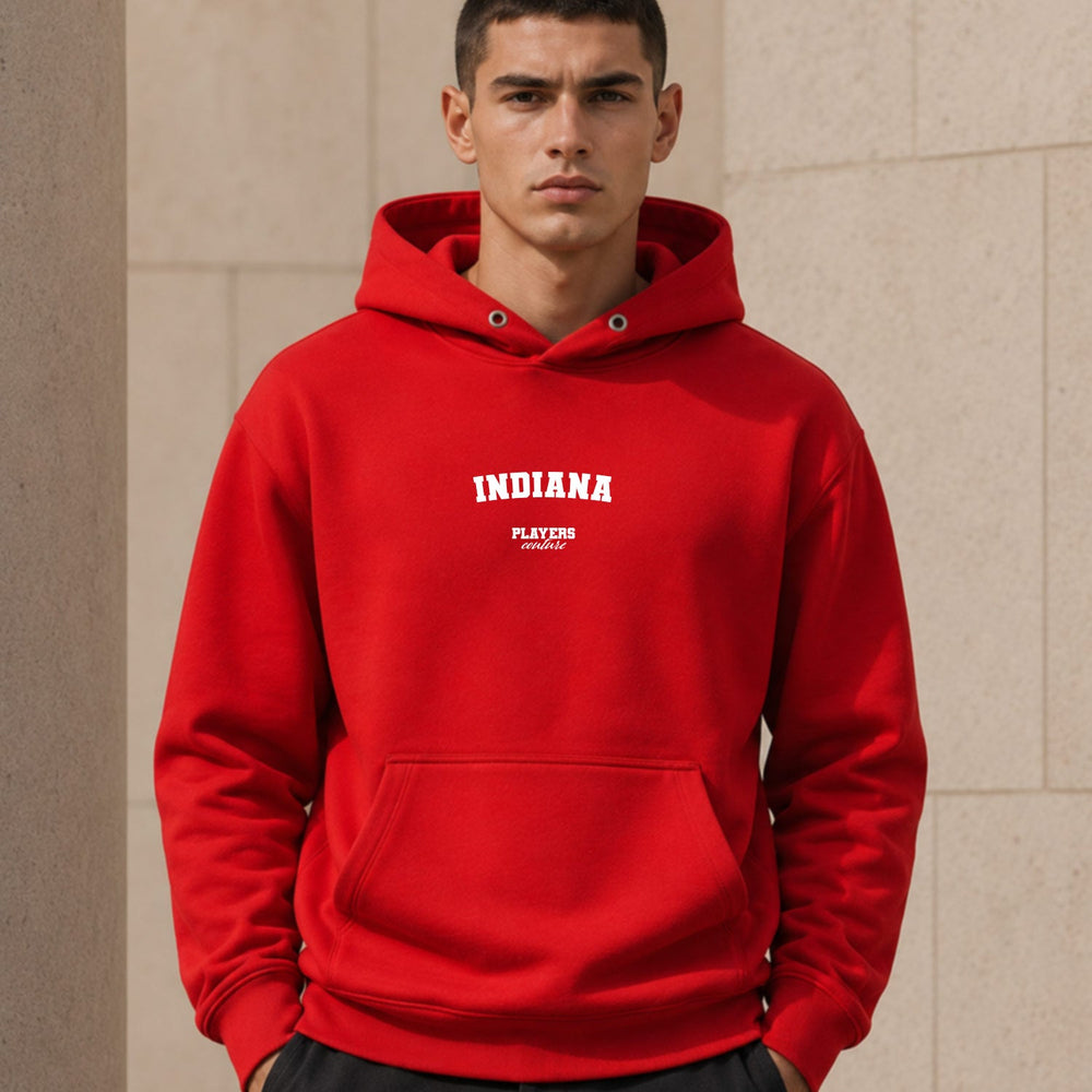 indiana name-print hoodie - red