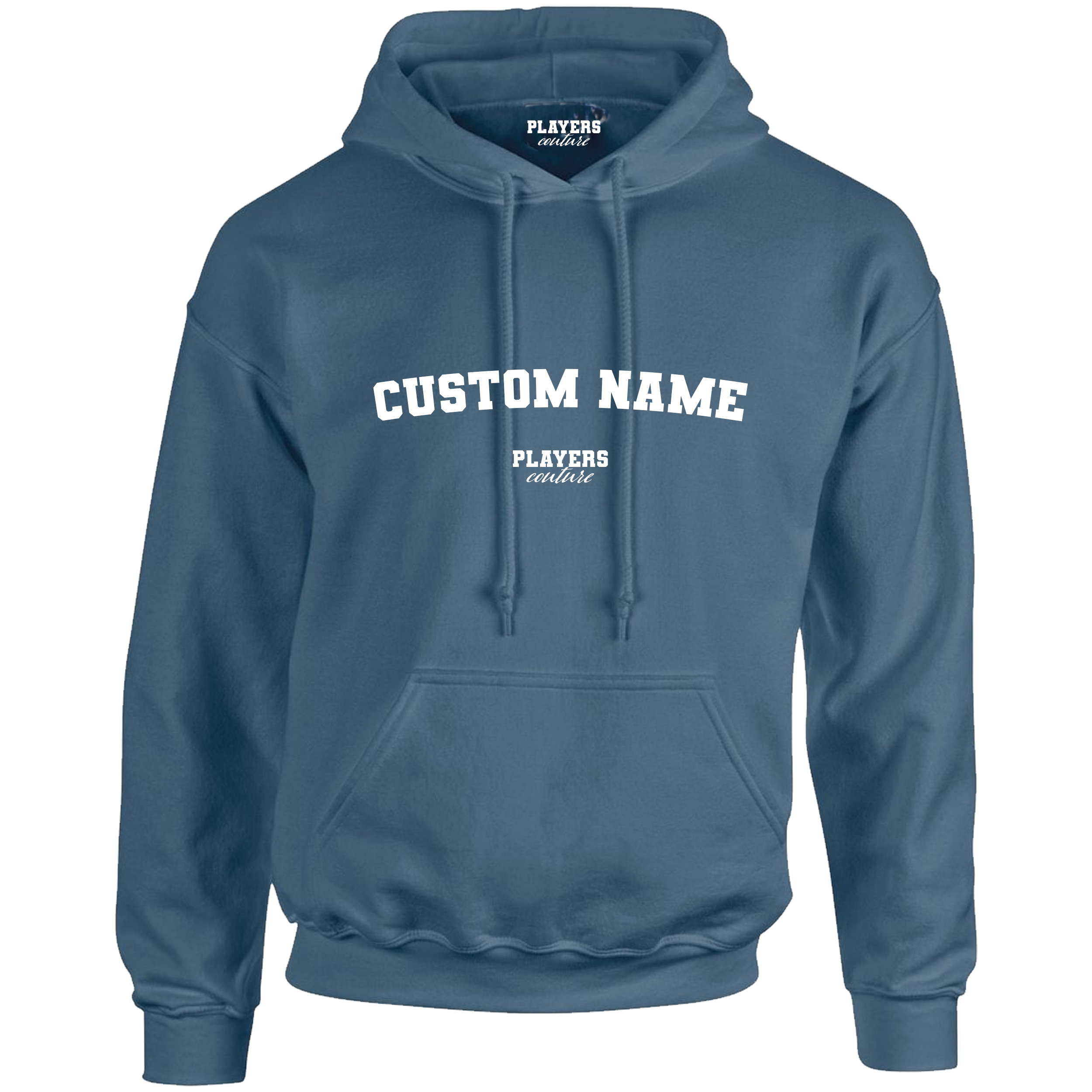 Indigo Blue Custom Great Value Players Couture Men's Basic Hoodie Indigo Blue
