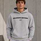 inglourious-basterds name-print hoodie - grey