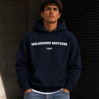 inglourious-basterds name-print hoodie - navy