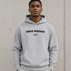 ingrid-bergman name-print hoodie - grey
