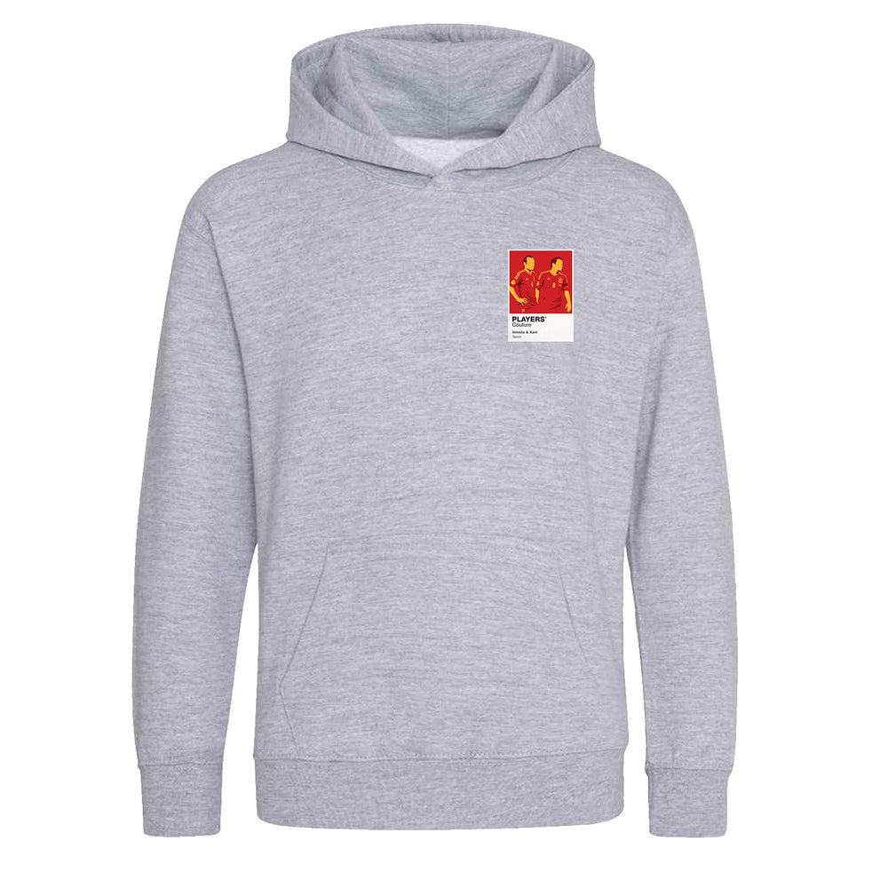 Iniesta & Xavi Players Couture Kids Gray Hoodie