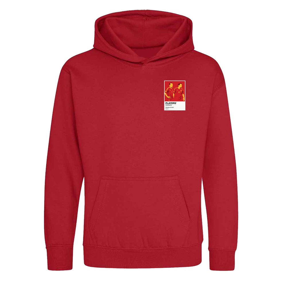 Iniesta & Xavi Players Couture Kids Red Hoodie