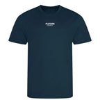 Essentials Collection t-shirt – blue men's t-shirt with white Essentials Collection letters and Players Couture logo on the