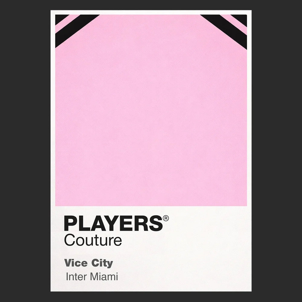 Inter Miami Classic Football Shirt Colours Frame Men's T-Shirt – black close-up detail shot of the Inter Miami Players