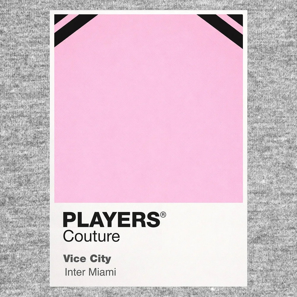 Inter Miami Classic Football Shirt Colours Frame Men's T-Shirt – grey close-up detail shot of the Inter Miami Players