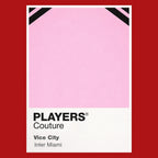 Inter Miami Classic Football Shirt Colours Frame Men's T-Shirt – red close-up detail shot of the Inter Miami Players Couture