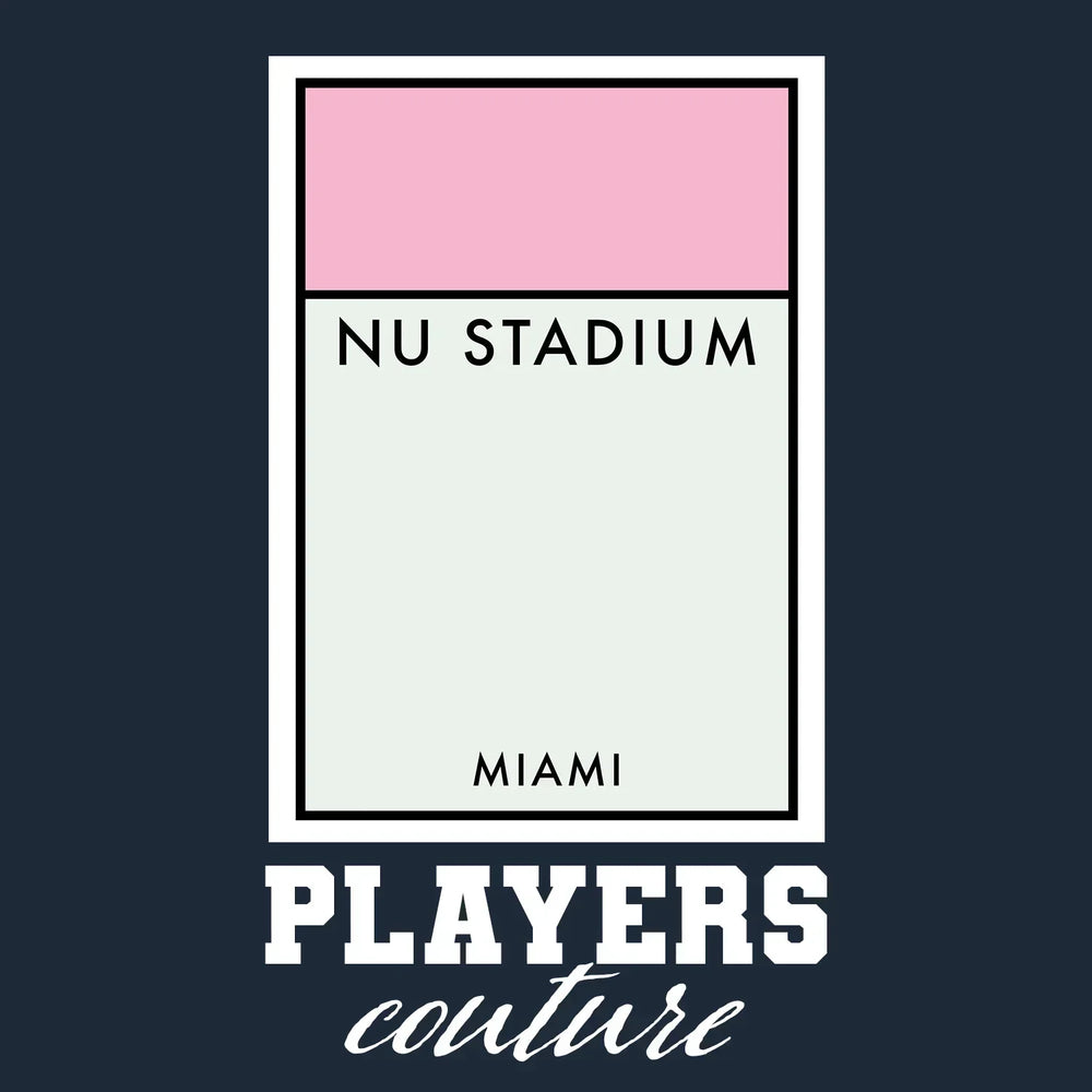 Inter Miami hoodie – navy men's hoodie with white Inter Miami letters and Players Couture logo on the chest