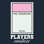 Inter Miami hoodie – navy men's hoodie with white Inter Miami letters and Players Couture logo on the chest