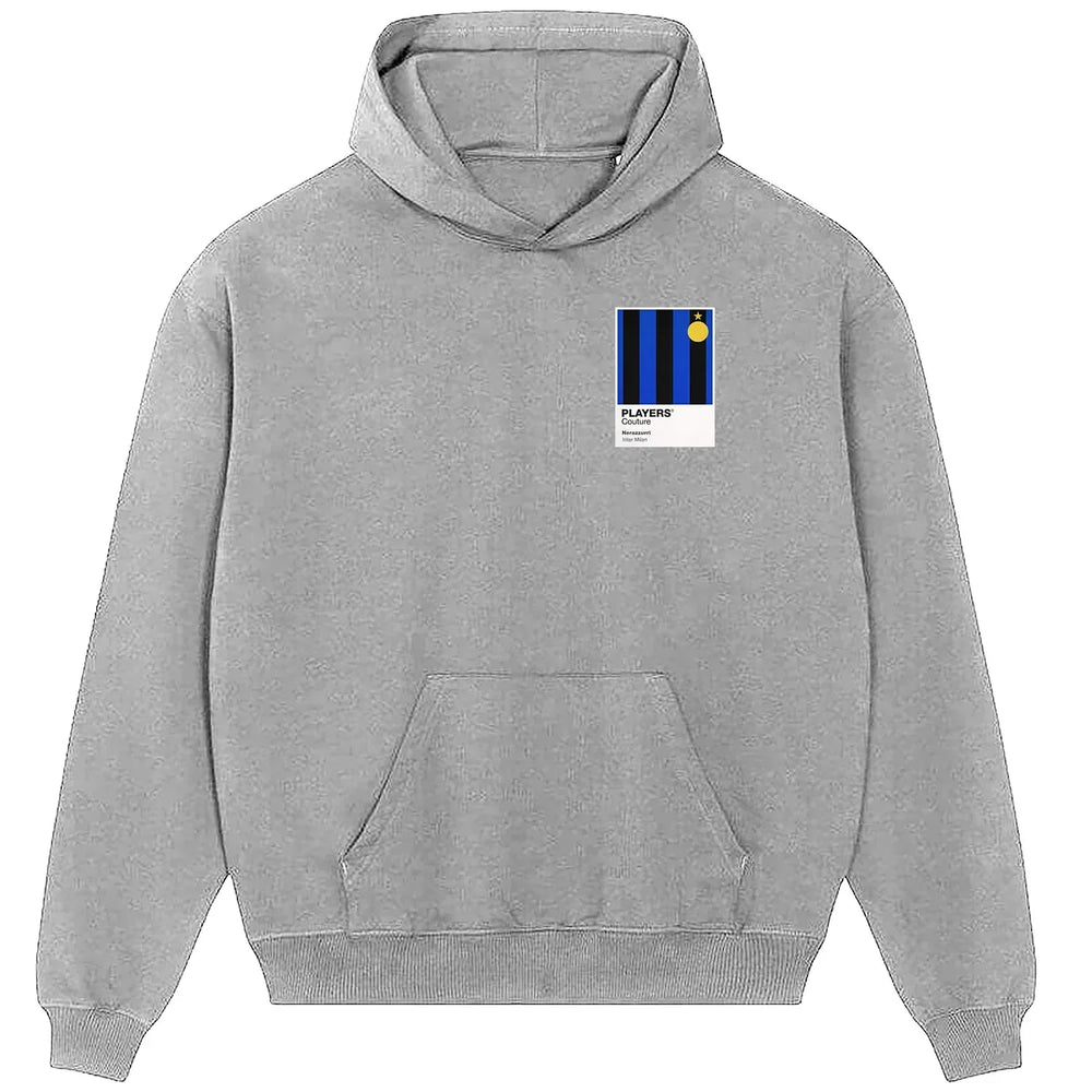 Inter Milan hoodie – grey men's hoodie featuring the Inter Milan Players Couture logo