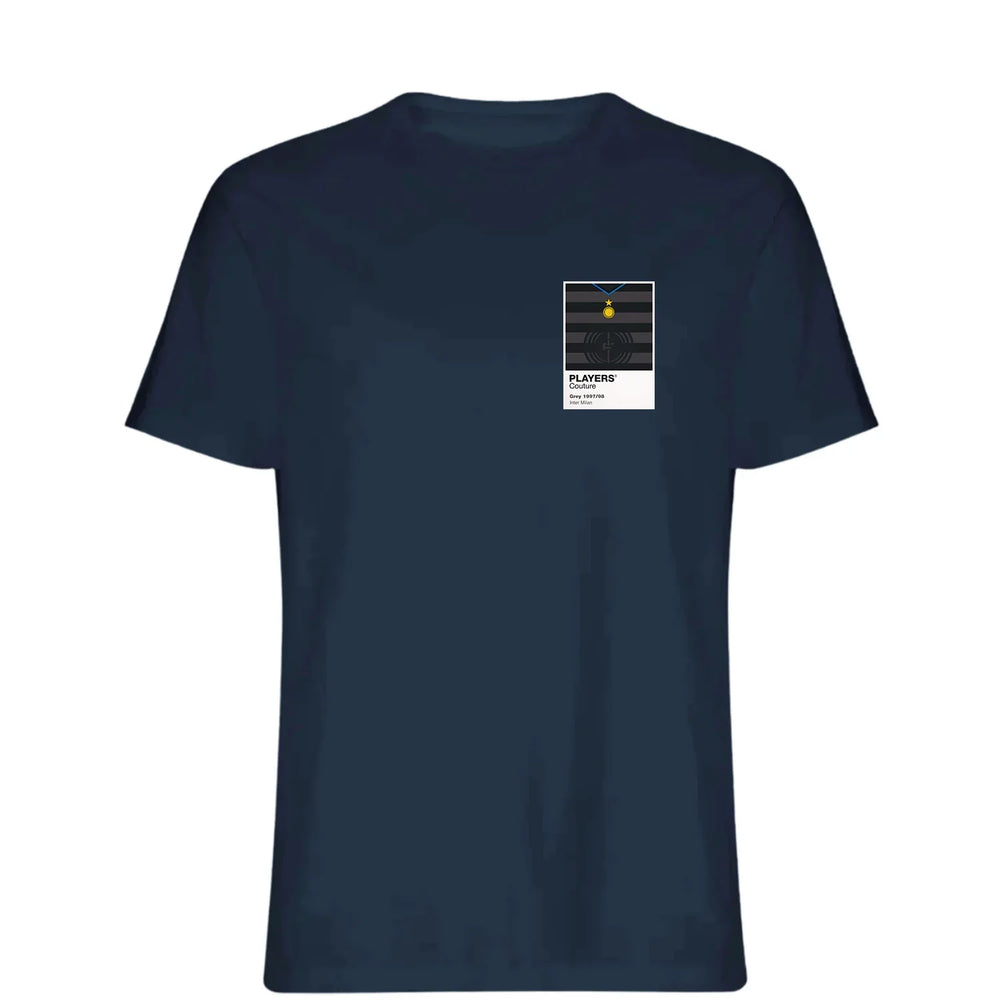 Inter Milan Grey Classic Football Shirt Colours Frame Men's T-Shirt