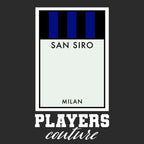 Inter Milan Monopoly Card hoodie – black men's hoodie with white Inter Milan Monopoly Card letters and Players Couture logo