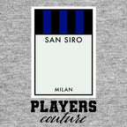 Inter Milan Monopoly Card hoodie – grey men's hoodie with black Inter Milan Monopoly Card letters and Players Couture logo