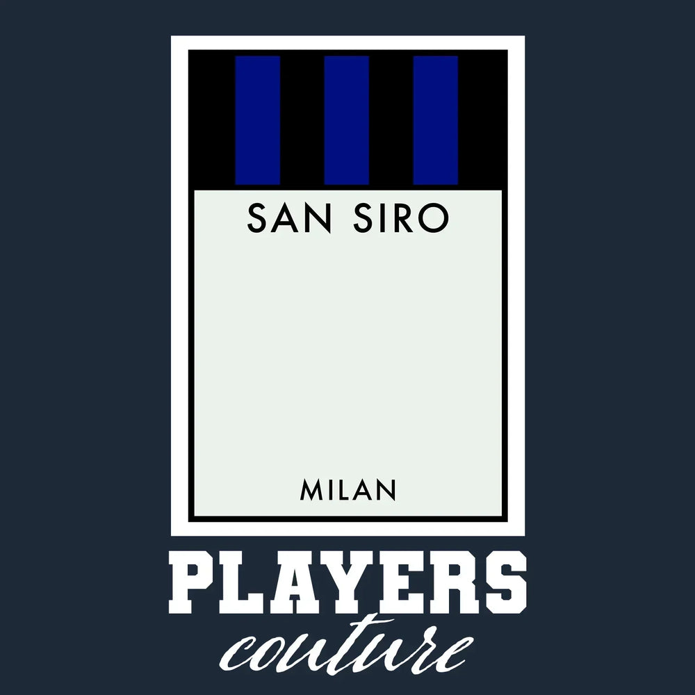 Inter Milan hoodie – navy men's hoodie with white Inter Milan letters and Players Couture logo on the chest