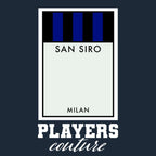 Inter Milan hoodie – navy men's hoodie with white Inter Milan letters and Players Couture logo on the chest