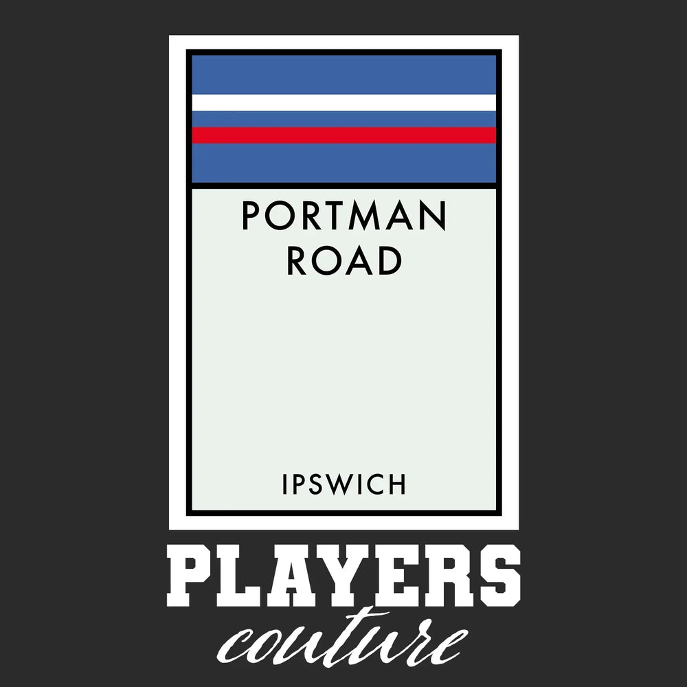 Ipswich Town hoodie – black men's hoodie with white Ipswich Town letters and Players Couture logo on the chest