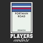 Ipswich Town hoodie – black men's hoodie with white Ipswich Town letters and Players Couture logo on the chest