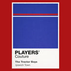 Ipswich Town Classic Football Shirt Colours Frame Men's T-Shirt – red close-up detail shot of the Ipswich Town Players