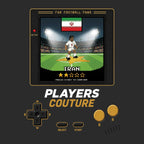 Iran World Cup 8-Bit Men's T-Shirt retro gaming football design by Players Couture