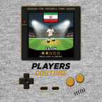 Iran World Cup 8-Bit Men's T-Shirt retro gaming football design by Players Couture