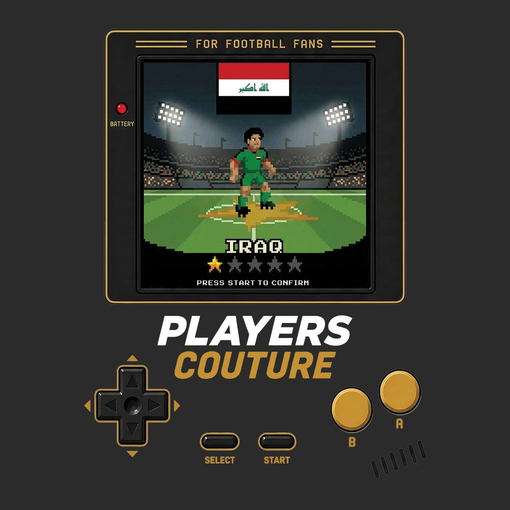 Iraq World Cup 8-Bit Kids Hoodie retro gaming football design by Players Couture