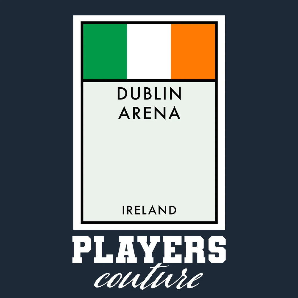 Ireland hoodie – navy men's hoodie with white Ireland letters and Players Couture logo on the chest