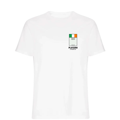 Ireland Monopoly Card t-shirt – navy men's t-shirt with white Ireland Monopoly Card letters and Players Couture logo on the