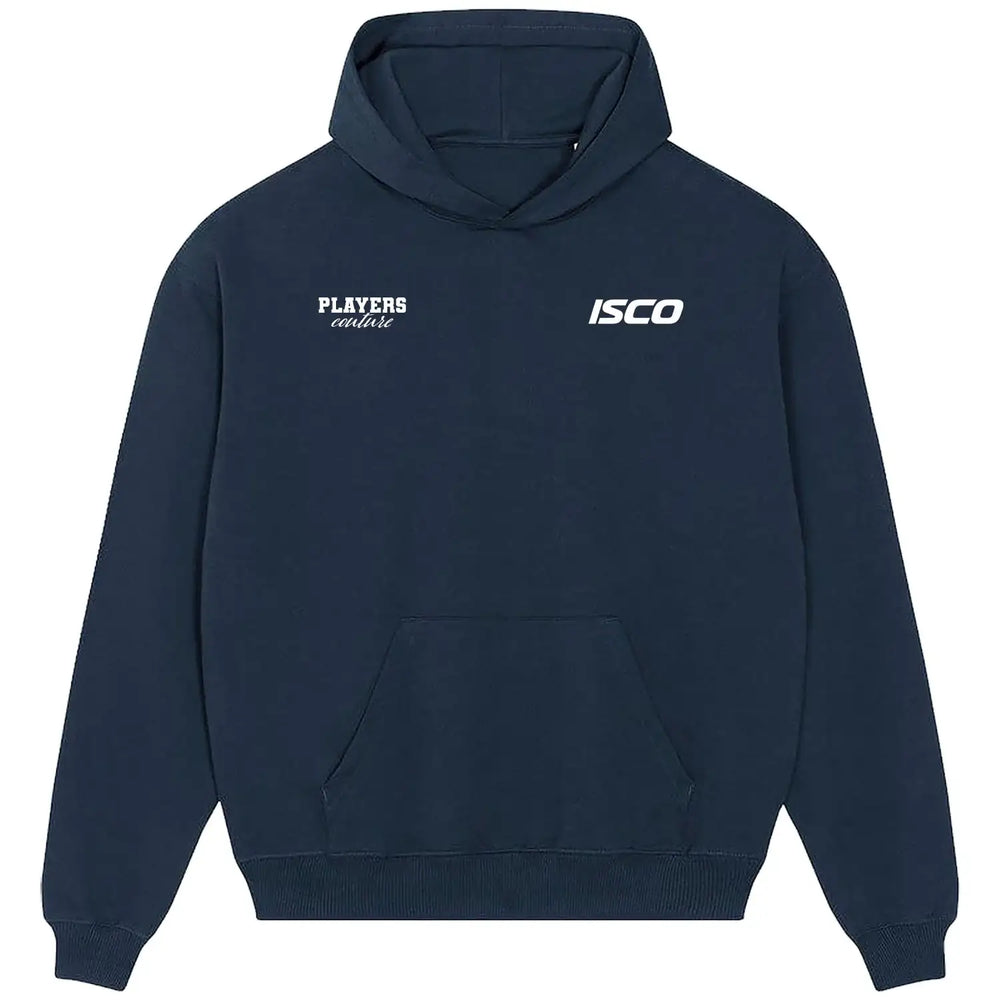 Isco Logo Players Couture Men's Casual Hoodie - Navy / S | Benfica, Fashion Collection, Football, Hoodies, Malaga, Men's, Real Betis, Real Madrid, Sevilla, Spain, Volume 1