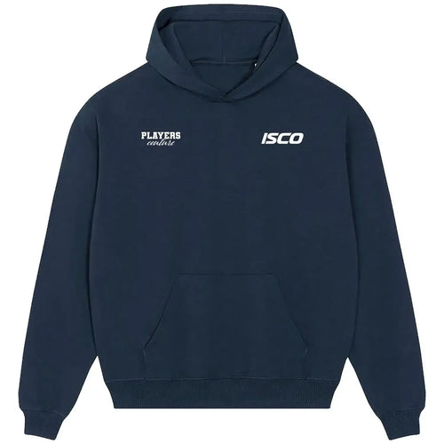 Isco hoodie – navy men's hoodie featuring the Isco Players Couture logo
