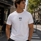 Isco Men's T-Shirt — lifestyle photo, White t-shirt