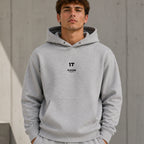 it name-print hoodie - grey