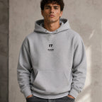 it name-print hoodie - grey