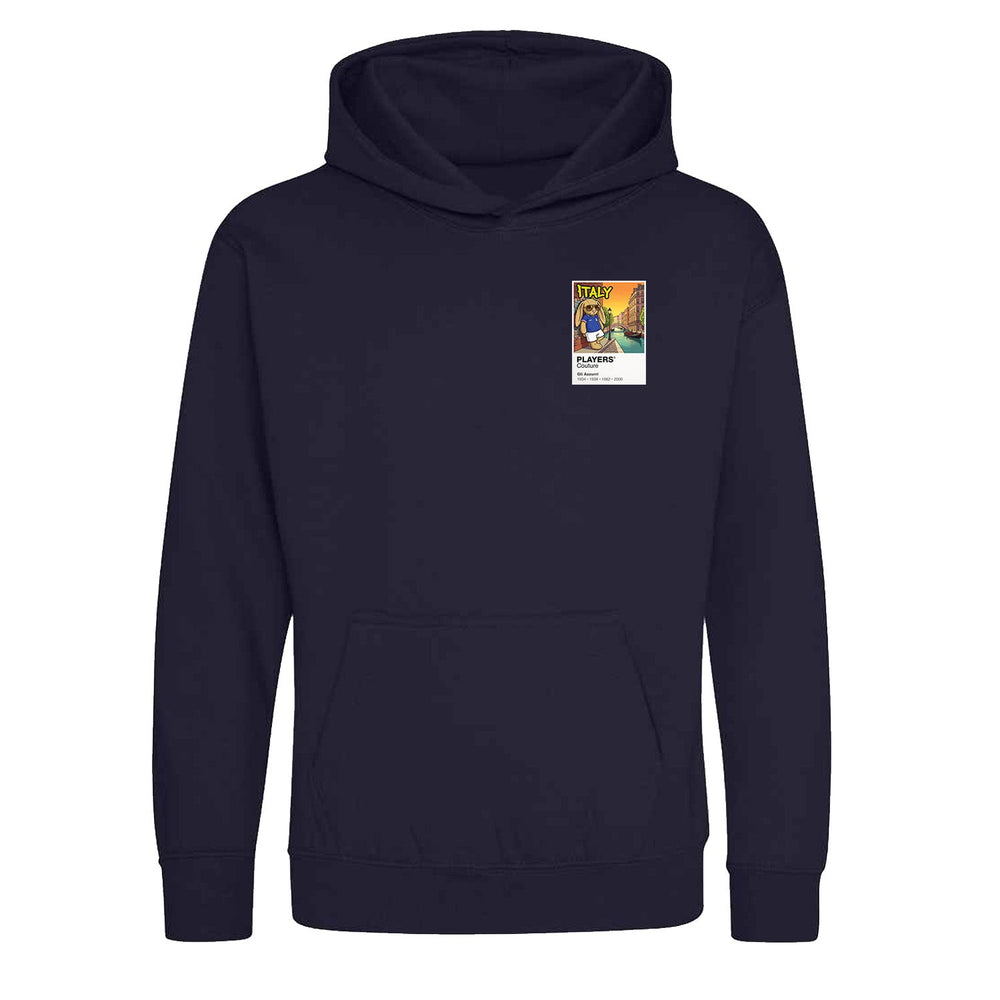 Italy Football Cool Bunny Kids Hoodie – Italy football cool bunny kids hoodie in Navy – Players Couture