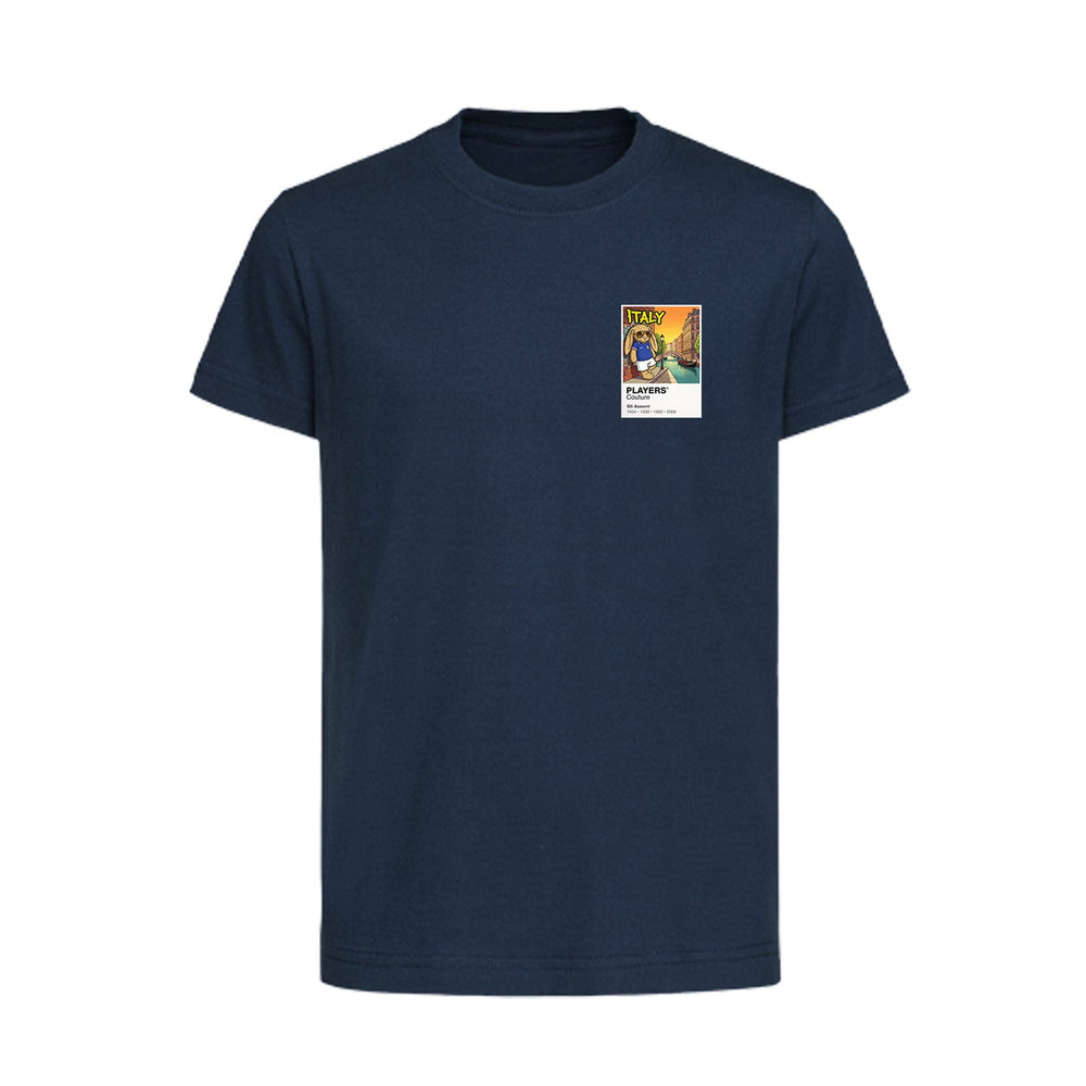 Italy Football Cool Bunny Kids T-Shirt – Italy football cool bunny kids t-shirt in Navy – Players Couture