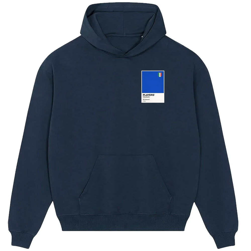 Italy hoodie – navy men's hoodie featuring the Italy Players Couture logo