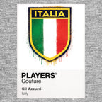 Italy Logo Graffiti Frame Men's Hoodie - italy graffiti frame grey