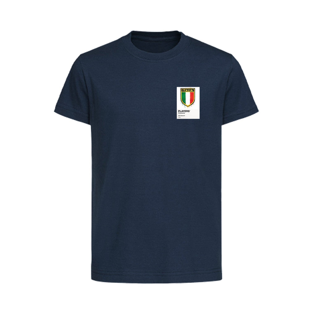 Italy Logo Graffiti Frame Kids T-Shirt - italy graffiti frame kids navy tshirt