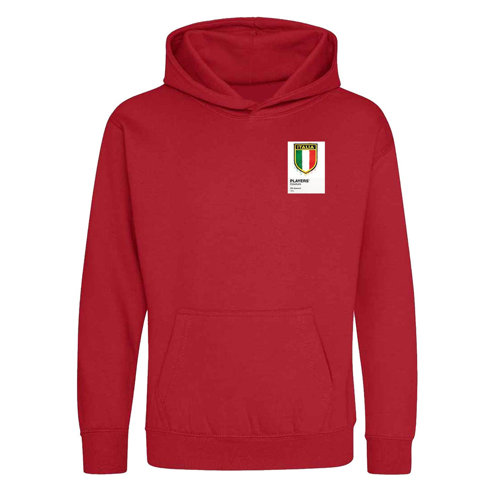 Italy Graffiti Frame Kids Hoodie - italy graffiti frame kids red hoodie