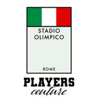 Italy Monopoly Card hoodie – white men's hoodie with black Italy Monopoly Card letters and Players Couture logo on the chest